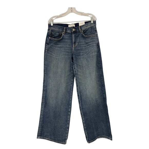 Zara Womens Jeans EU 40 US 8 Straight Leg Full Length Blue Denim 8228/030 NWT - Picture 2 of 11